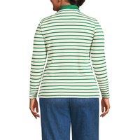 Lands' End Women's Plus Long Sleeve Supima Cotton Polo Shirt in Ivory | Size: 20-22