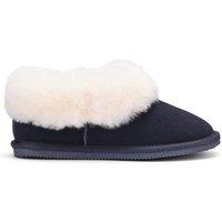 Hotter Women's 'Hug' Sheepskin Slippers in Dark Navy | Size: 5