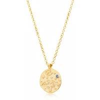Latelita Women's Zodiac Birthstone Talisman Necklace Cancer Gold in Blue