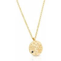 Latelita Women's Zodiac Birthstone Talisman Necklace Virgo Gold in Blue