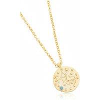 Latelita Women's Zodiac Birthstone Talisman Necklace Sagittarius Gold in Blue