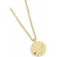 Latelita Women's Zodiac Birthstone Talisman Necklace Aquarius Gold in Orange