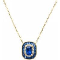 Latelita Women's Great Gatsby Pendant Necklace Sapphire Gold in Blue