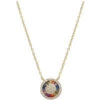 Latelita Women's Pocket Full Of Sunshine Rainbow Baguette Necklace Gold