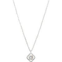 Latelita Women's Floating Solitaire Moissanite Necklace Silver in White