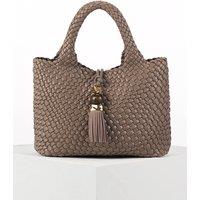 Luella Grey Women's 'Suky' Medium Woven Crossbody in Taupe