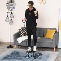 HOMCOM Mini Stepper Step Machine w/ Cushion Mat for Leg Arm Full Body Training in Black