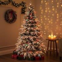 Shatchi 4FT Prelit Green Lapland Fir Christmas Tree Multicolour LEDs