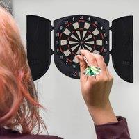 HOMCOM Electronic Dartboard Set 26 Games & 185 Variations with 6 Darts in Black