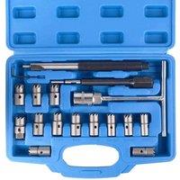 Havendro 17pc Diesel Injector Seats Cutter Tool Set for BMW Ford