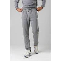 Firetrap Men's Cotton Rich Brushed Fleece Joggers with Logo Strip Detail in Dark Grey | Size: Large