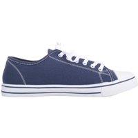 ABSOLUTE FOOTWEAR Men's Mens Canvas Lace Up Sporty Outdoor Trainers Plimsolls, Rubber Toe Cap in Navy | Size: 7
