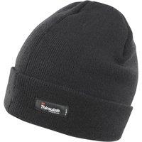 Result Men's Ribbed Thinsulate Lightweight Beanie in Black