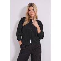 Dorothy Perkins Women's Mini All Over Cable Knit Cardigan in Black | Size: XL
