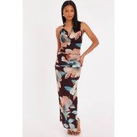 Quiz Women's Multi Floral Maxi Skirt | Size: 8