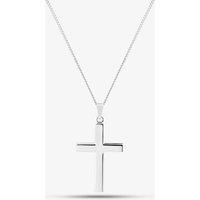 T.H.Baker Women's Silver Plain Cross & Pendant SCS25 | Size: 16-18inch