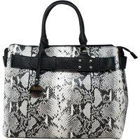 SVNX Women's Snake Skin Tote Bag in Black