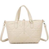 SVNX Women's Quilted Tote Bag in Beige