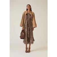 James Lakeland Women's Maxi Leopard Wave Hem Dress | Size: 10