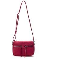 Moda In Pelle Women's 'Alex Bag' Porvair Shoulder Bag in Fuchsia