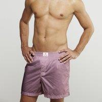 CLAUDIO LUGLI Puppytooth Cotton Poplin Print Boxer Shorts in Pink | Size: Large