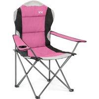 Trail Outdoor Leisure Trail Deluxe Padded High Back Camping Chair Garden Fishing in Pink