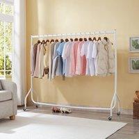 House of Home 6FT Long 5FT Tall White Clothes Rail Superior Heavy Duty Clothing Rack
