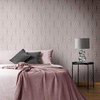 Darcy James Aspen Geometric Wallpaper Roll in Pink