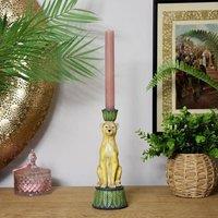 Madison & Mayfair Leopard Design Dining Candleholder in Tan