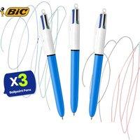 Bic 4-Colours Original Medium Ballpoint Pen 1.0mm Tip - Pack of 3