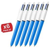 Bic 4-Colours Original Medium Ballpoint Pen 1.0mm Tip - Pack of 6