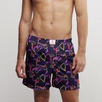 CLAUDIO LUGLI Heart Cotton Poplin Print Boxer Shorts in Black | Size: Small