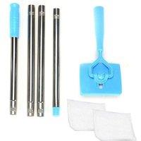 VOGREX Microfiber Baseboard Cleaning Skirting Mop Easy Cleaner in Blue