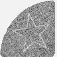 VOGREX 60x60cm Star Non Slip Corner Shower Mat Anti Mould in Grey | Size: 60x60 cm