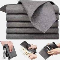 VOGREX 5PCS Thickened Magic Glass Cleaning Cloth Dishcloth in Grey