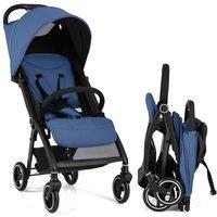 Gymax Baby Stroller Folding Toddler Stroller with Canopy Adjustable Backrest in Navy