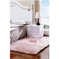 Living and Home 180cm L x 100cm W Soft Retangular Plush Area Rug in Pink | Size: 100 cm x 180 cm