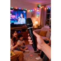 Living and Home Wireless Bluetooth Karaoke Microphone Speaker 2-in-1 in Black | Size: 30 cm