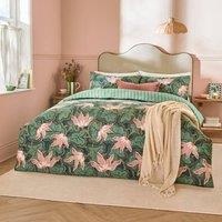 Furn Luella Printed Reversible Cotton Blend Duvet Cover Set | Size: King