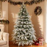 Shatchi 10FT Prelit Green Lapland Fir Christmas Tree Warm White LEDs