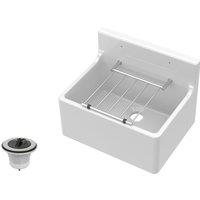 Balterley Traditional Fireclay Cleaner Kitchen Sink with Waste - 515mm in White