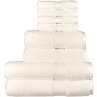 CHRISTY 'Supreme Hygro' Luxury 100% Supima Cotton 8 Piece Towel Sets in Off-White