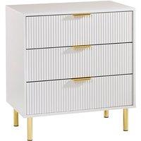 Moderna Chest of Drawers 3 Drawers White Gloss