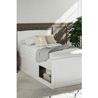 Time4sleep Maxistore 3 Door White Wooden Storage Single Bed Frame
