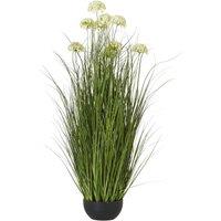 Hill Interiors Allium Artificial Potted Plant in White