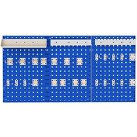 Gymax Pegboard Kit Wall-Mounted Pegboard Tool Organizing Kit-Navy in Navy