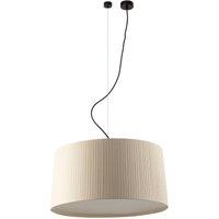 Netlighting Samba Offset Cylindrical Pendant Ceiling Light Matt Black Beige 3x E27