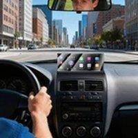 EONLION 11.3 Portable 4K Touch Dash cam Car Stereo Wireless in Black