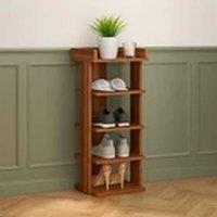 Havendro Walnut Wooden Shoe Rack Durable Storage Organiser