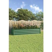 Living and Home Green Outdoor Galvanized Steel Raised Garden Bed